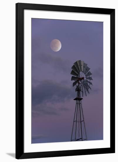 Moon over Windmill-randymir-Framed Photographic Print