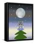 Moon Owl-Sartoris ART-Framed Stretched Canvas