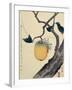 Moon, Persimmon and Grasshopper, 1807-Katsushika Hokusai-Framed Premium Giclee Print