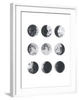 Moon Phases Watercolor I-Samantha Ranlet-Framed Art Print