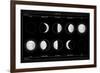 Moon Phases-null-Framed Art Print