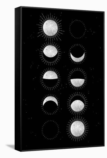 Moon Phases-null-Framed Stretched Canvas