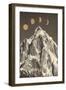 Moon Phases-Florent Bodart-Framed Giclee Print