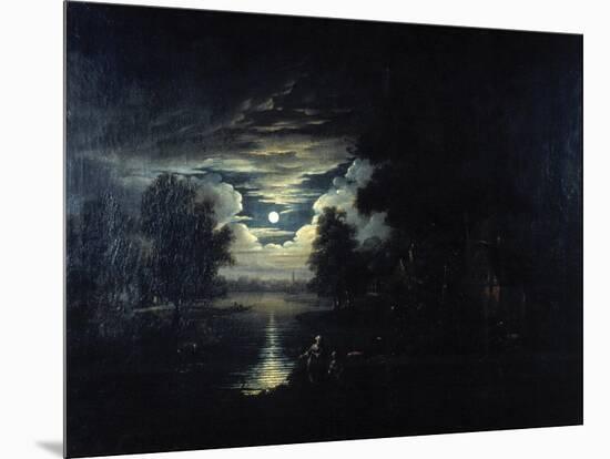 Moon Reflected in a Lake, 17th Century-null-Mounted Giclee Print