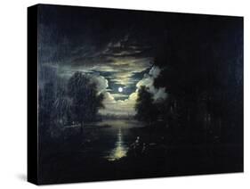 Moon Reflected in a Lake, 17th Century-null-Stretched Canvas