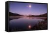 Moon Reflection at Oxbow Bend, Wyoming-Vincent James-Framed Stretched Canvas