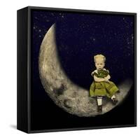 Moon Rider-J Hovenstine Studios-Framed Stretched Canvas