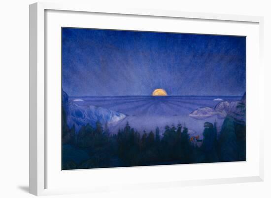 Moon rise, 1919-Harald Oscar Sohlberg-Framed Giclee Print