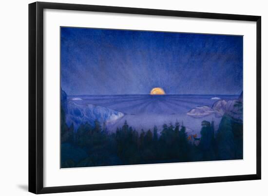 Moon rise, 1919-Harald Oscar Sohlberg-Framed Giclee Print