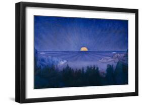 Moon rise, 1919-Harald Oscar Sohlberg-Framed Giclee Print