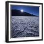 Moon Rise over Badwater in Death Valley.-Jon Hicks-Framed Photographic Print