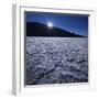 Moon Rise over Badwater in Death Valley.-Jon Hicks-Framed Photographic Print