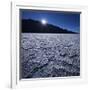 Moon Rise over Badwater in Death Valley.-Jon Hicks-Framed Photographic Print