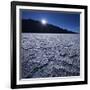 Moon Rise over Badwater in Death Valley.-Jon Hicks-Framed Photographic Print