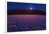 Moon Rise over Badwater.-Jon Hicks-Framed Photographic Print