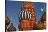 Moon Rise over St Basil's Cathedral.-Jon Hicks-Stretched Canvas