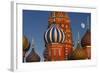 Moon Rise over St Basil's Cathedral.-Jon Hicks-Framed Photographic Print