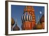 Moon Rise over St Basil's Cathedral.-Jon Hicks-Framed Photographic Print