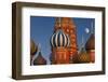 Moon Rise over St Basil's Cathedral.-Jon Hicks-Framed Photographic Print