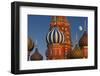 Moon Rise over St Basil's Cathedral.-Jon Hicks-Framed Photographic Print