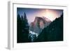 Moon Rising Behind Half Dome, Yosemite National Park, Hiking Outdoors-Vincent James-Framed Photographic Print