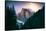 Moon Rising Behind Half Dome, Yosemite National Park, Hiking Outdoors-Vincent James-Framed Stretched Canvas