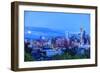 Moon Rising Near Seattle Skyline Viewed from Kerry Park, Washington-Stuart Westmorland-Framed Photographic Print