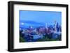 Moon Rising Near Seattle Skyline Viewed from Kerry Park, Washington-Stuart Westmorland-Framed Photographic Print