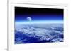 Moon Rising Over Earth's Horizon-Detlev Van Ravenswaay-Framed Photographic Print