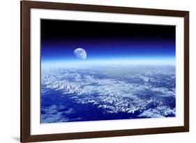 Moon Rising Over Earth's Horizon-Detlev Van Ravenswaay-Framed Photographic Print