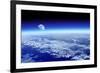 Moon Rising Over Earth's Horizon-Detlev Van Ravenswaay-Framed Photographic Print