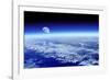 Moon Rising Over Earth's Horizon-Detlev Van Ravenswaay-Framed Photographic Print