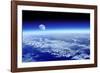 Moon Rising Over Earth's Horizon-Detlev Van Ravenswaay-Framed Photographic Print