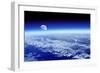 Moon Rising Over Earth's Horizon-Detlev Van Ravenswaay-Framed Photographic Print