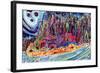 Moon Rising Over Saturna Island-Josh Byer-Framed Giclee Print