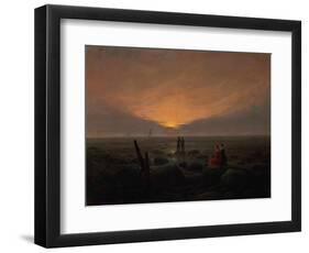 Moon Rising over the Sea, 1821-Caspar David Friedrich-Framed Giclee Print