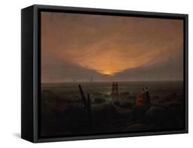 Moon Rising over the Sea, 1821-Caspar David Friedrich-Framed Stretched Canvas