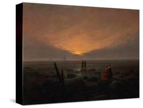 Moon Rising over the Sea, 1821-Caspar David Friedrich-Stretched Canvas