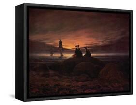 Moon Rising over the Sea, 1822-Caspar David Friedrich-Framed Stretched Canvas