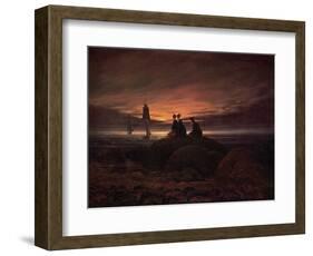 Moon Rising over the Sea, 1822-Caspar David Friedrich-Framed Giclee Print