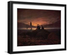 Moon Rising over the Sea, 1822-Caspar David Friedrich-Framed Giclee Print