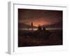 Moon Rising over the Sea, 1822-Caspar David Friedrich-Framed Giclee Print