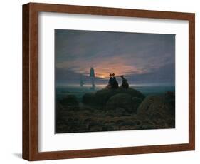 Moon Rising over the Sea (See also Image Number 479), 1822-Caspar David Friedrich-Framed Giclee Print