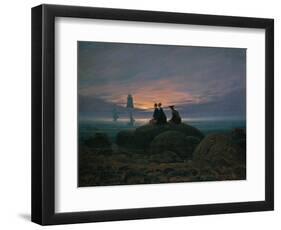 Moon Rising over the Sea (See also Image Number 479), 1822-Caspar David Friedrich-Framed Giclee Print
