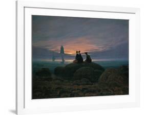 Moon Rising over the Sea (See also Image Number 479), 1822-Caspar David Friedrich-Framed Giclee Print