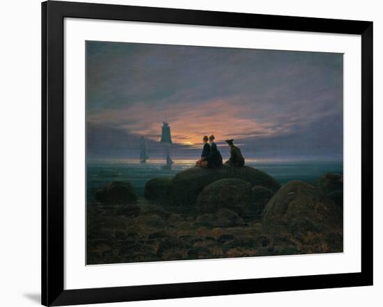 Moon Rising over the Sea (See also Image Number 479), 1822-Caspar David Friedrich-Framed Giclee Print