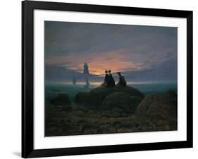 Moon Rising over the Sea (See also Image Number 479), 1822-Caspar David Friedrich-Framed Giclee Print