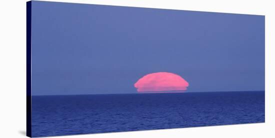 Moon rising over the sea-null-Stretched Canvas