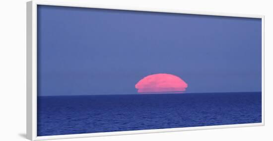 Moon rising over the sea-null-Framed Photographic Print