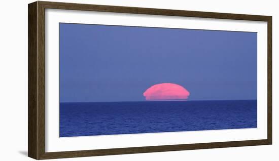 Moon rising over the sea-null-Framed Photographic Print